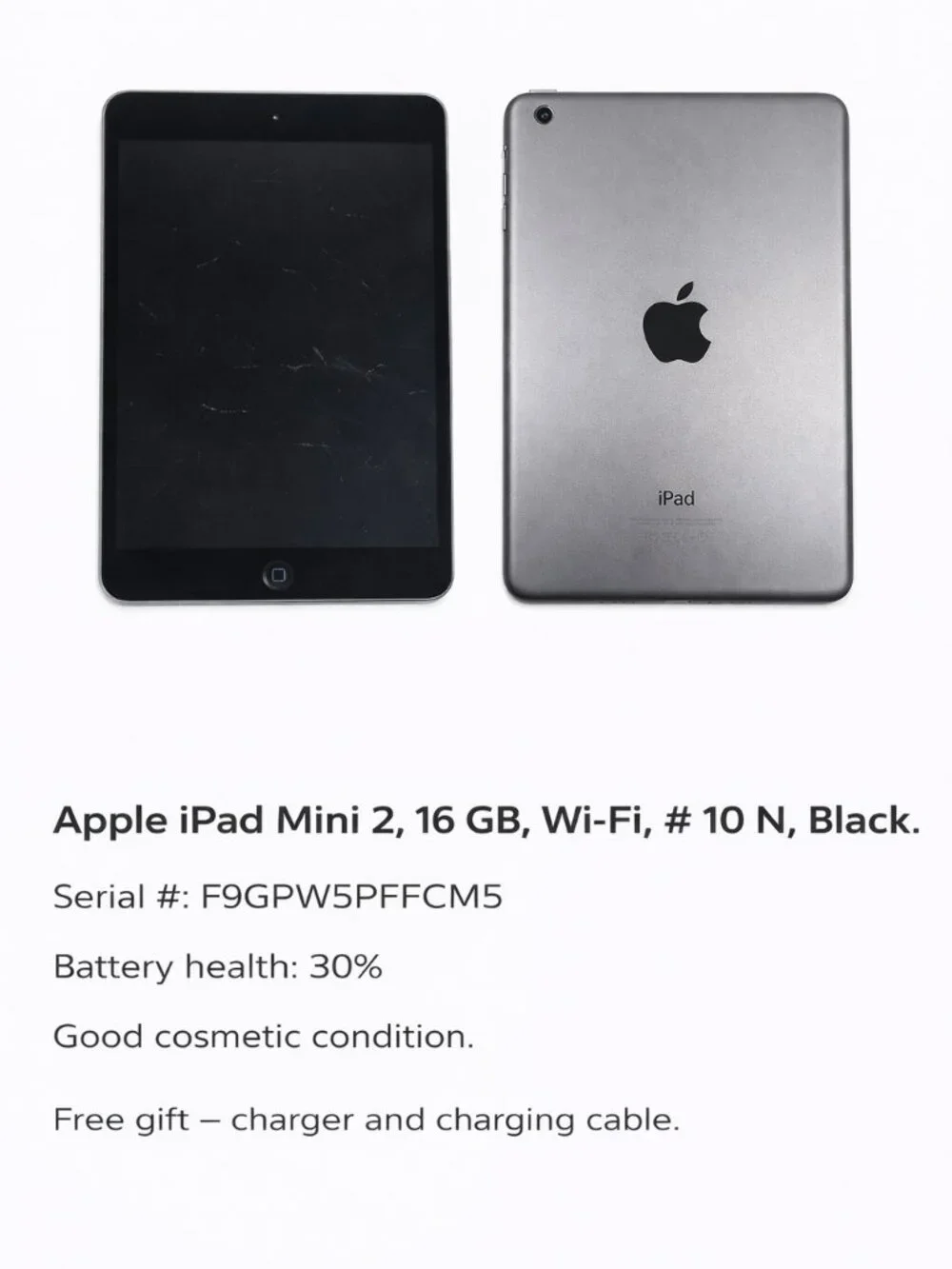 Apple iPad Mini 2 16GB Wi-Fi Black #10N
